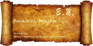 Benkóczi Mónika névjegykártya