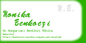 monika benkoczi business card