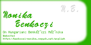 monika benkoczi business card